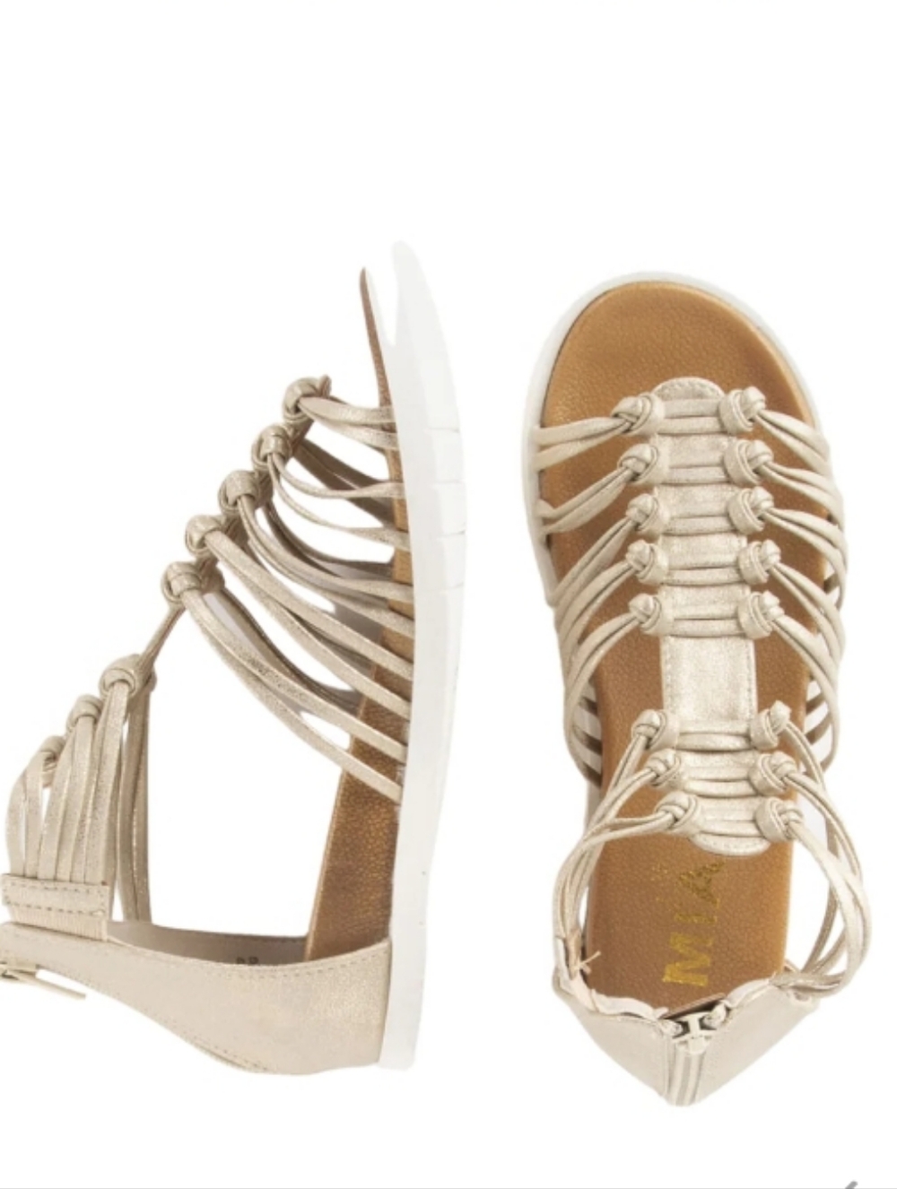 Mia Celane Big Girls Sandal GOLD Size 1 NEW